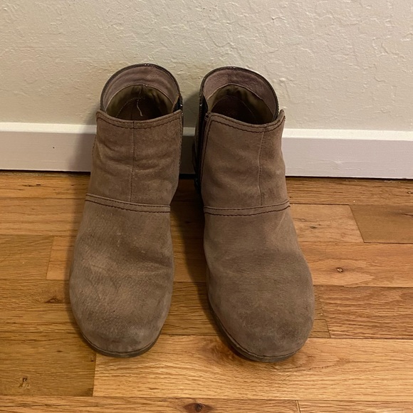 Dansko Shirley Suede Wedge Bootie - Picture 3 of 6